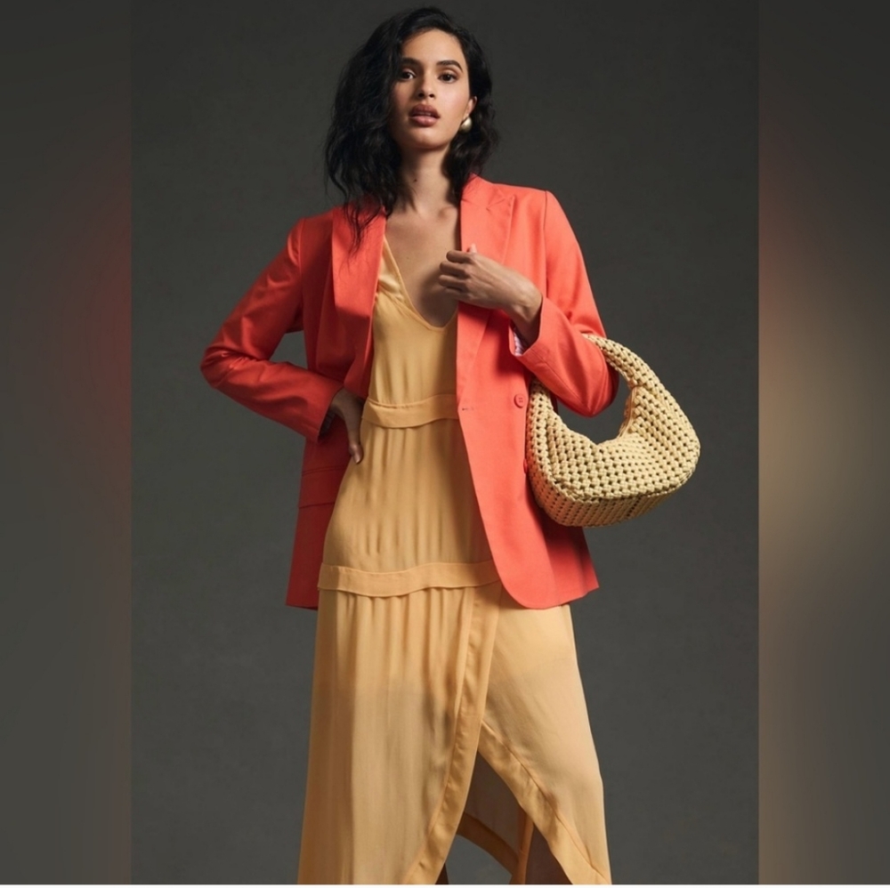 Anthropologie Dolan boyfriend linen blend blazer